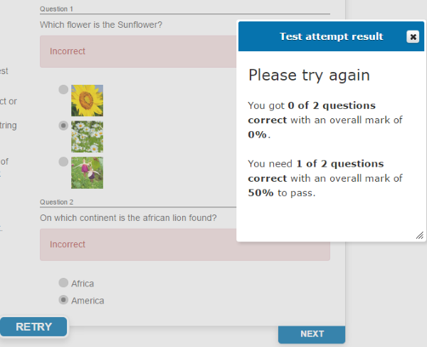 Micro-Quiz panel