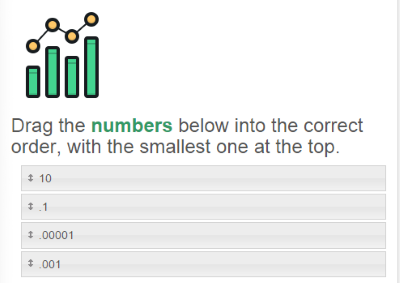 Sortable Quiz — course player