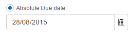 Absolute due date setting