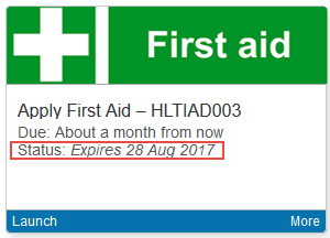 Expiry date on tile