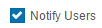 Notify users setting
