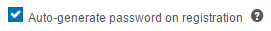 Auto-generate password setting