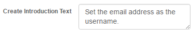 Create introduction text setting