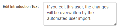 Edit introduction text setting