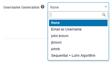 Username generation on create/edit
