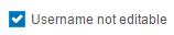 Username not editable setting