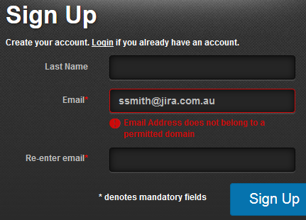 Email mask blocked example