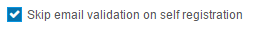 Skip email validation setting