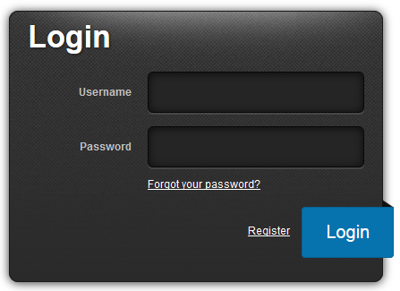 Register link on login