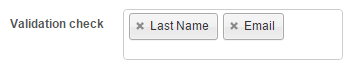 Validation check setting