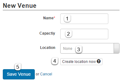 Add Venue form