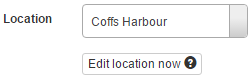 Select existing location