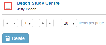 Find venue to delete