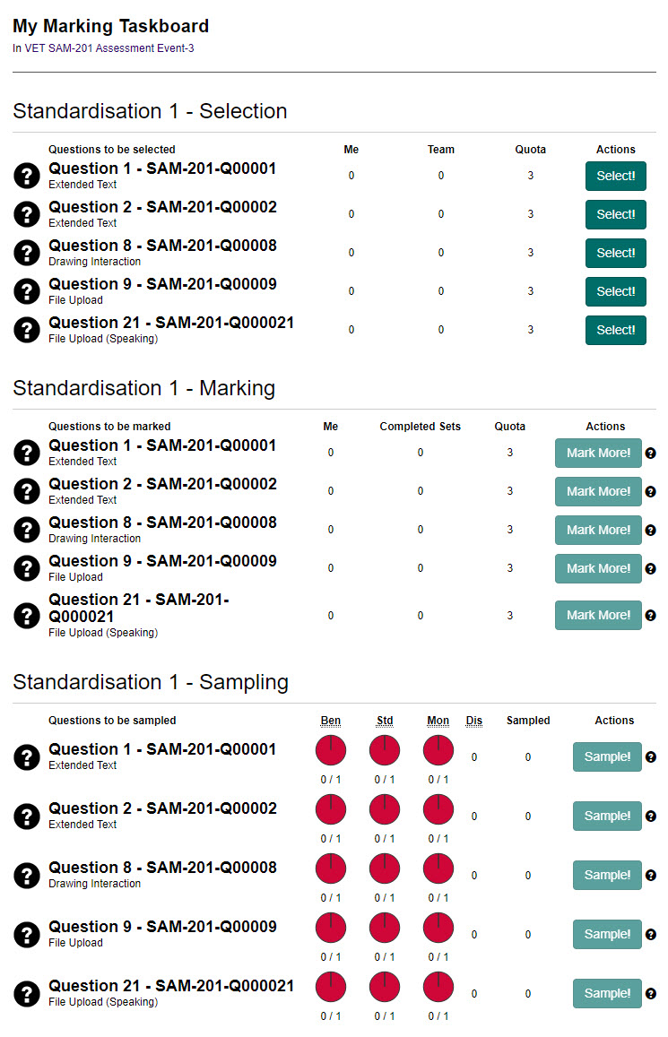 Overview of the marking workflow in Janison Insights