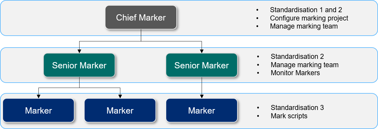 Example marking team hierarchy in Janison Insights