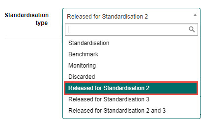 Released for S2 indicator