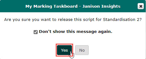 Confirm release for S2 dialog