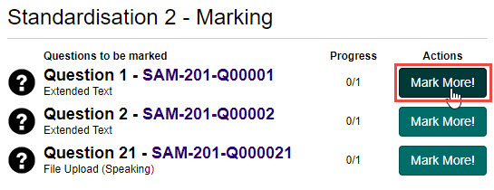 S2 Marking – Mark More button