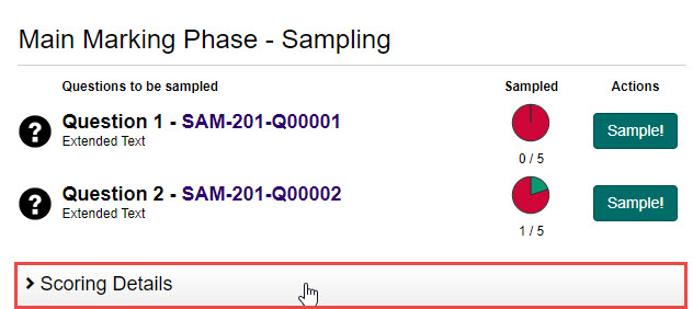 Scoring Details expandable section