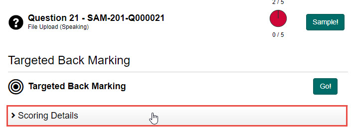 Scoring Details expandable section
