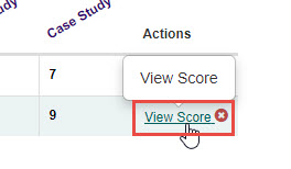 View Score link in Actions column