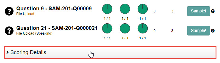 Scoring Details expandable section