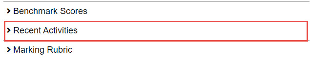 Benchmark Scores expandable section