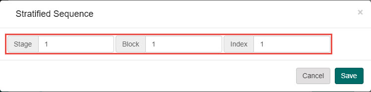 Stage, Block and Index fields