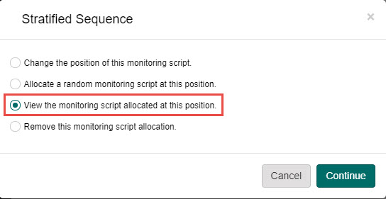 View monitoring script option