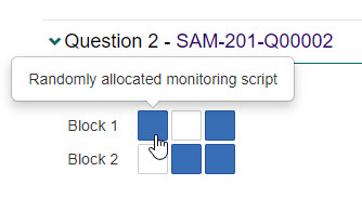 Randomly allocated monitoring script selected