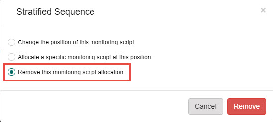 Remove allocation option