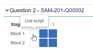 Live script selected