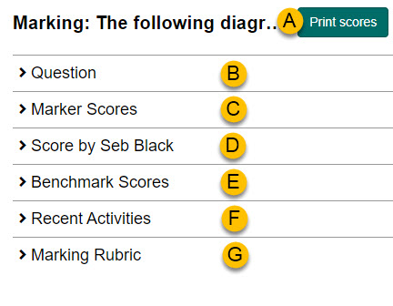 Marking screen overview