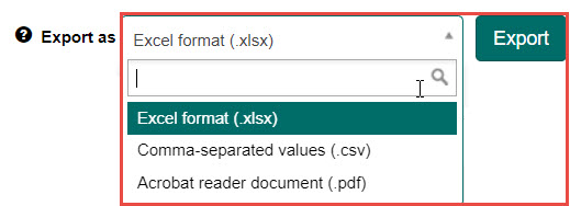 Export a custom report