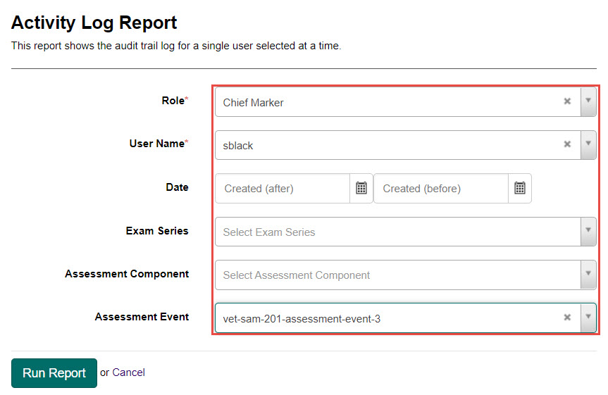 Fill in required fields
