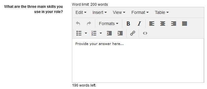 Rich text memo field