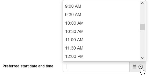 Date Time time picker