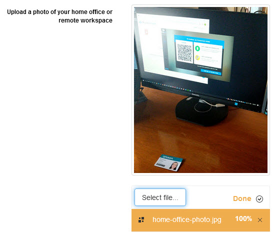 Uploaded image displayed