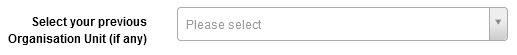 Selection from system entity setup