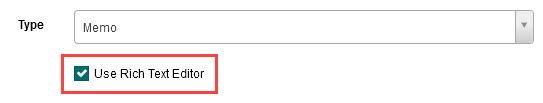 Use Rich Text Editor checkbox