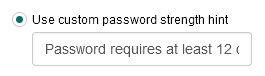 Custom hint text field