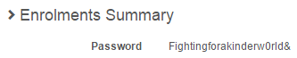 Password shown in the Users list