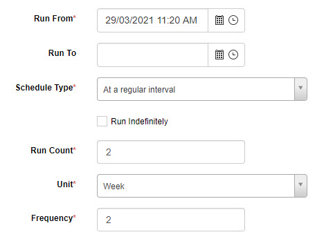 Regular interval example