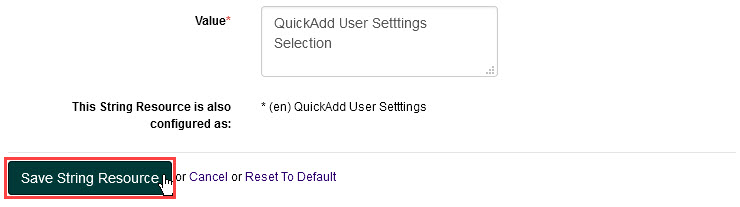 Save String Resource button