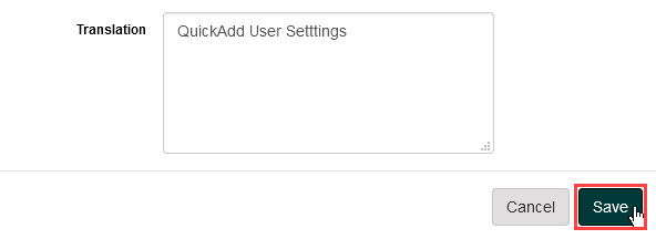 Save button