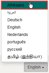 Selecting a language