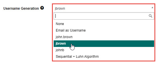 Username Generation options