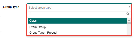 Group Type dropdown