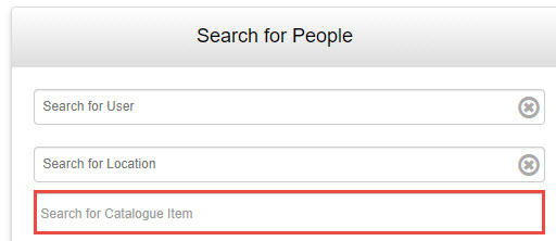 Search by catalogue item