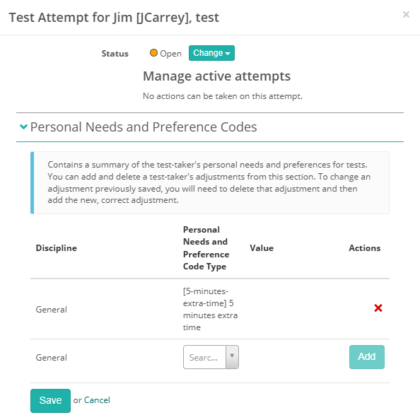 Assessment Events - PNP Codes